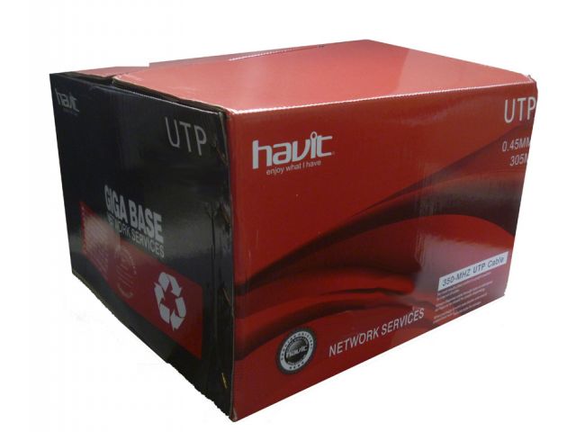 BOBINA HAVIT DE CABLE DE RED CATEGORIA 5 (CO+AL) 305M0.45MM ESPESOR