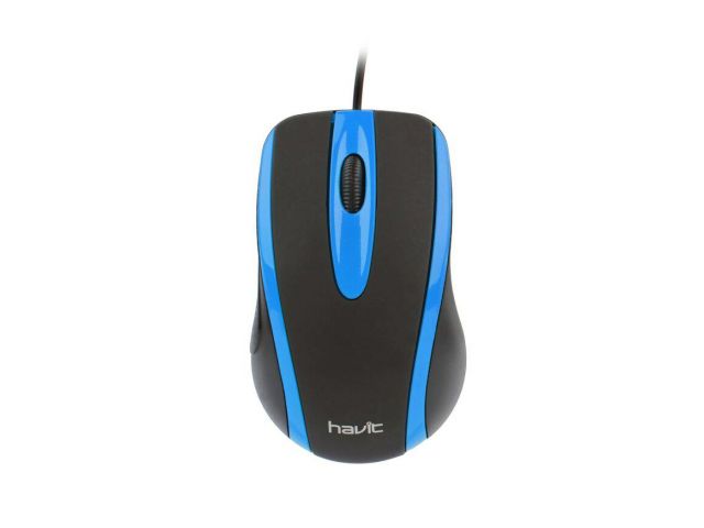 MOUSE HAVIT BLUE 1000 DPI CABLE 1.35M