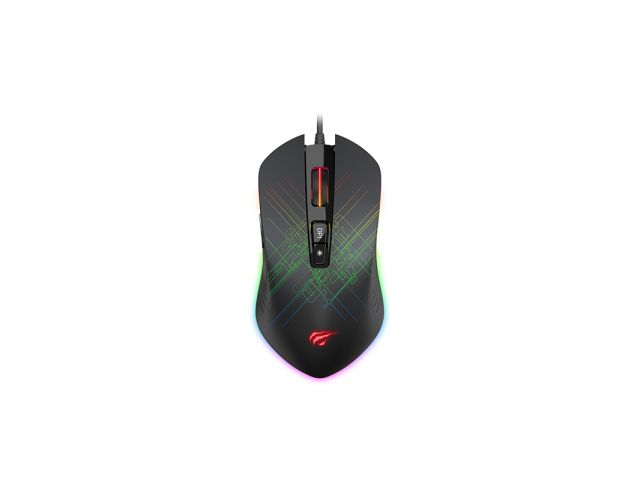 MOUSE GAMER HAVIT CON CABLE 1.5M USB RETROILUMINADO