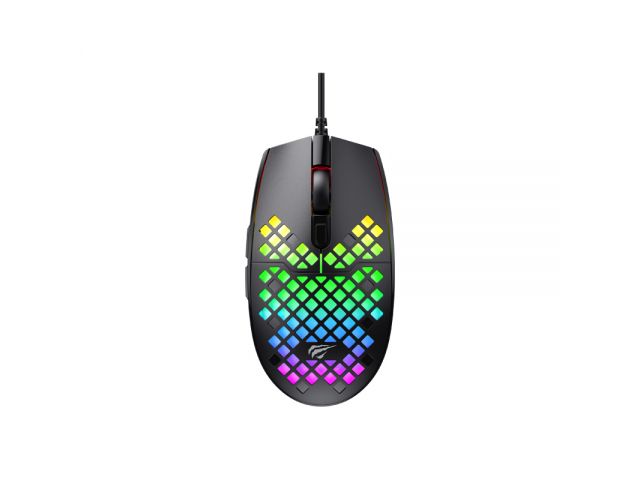 MOUSE GAMER HAVIT CON CABLE 1.5M USB RETROILUMINADO