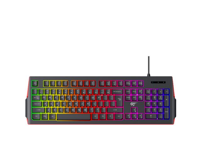 TECLADO HAVIT GAMER RETROILUMINADO MULTIFUNCION CON CABLE USB 1.5 M 467*197*27 MM