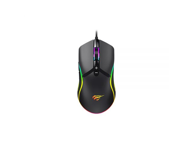 MOUSE GAMER HAVIT CON CABLE 1.5M USB RETROILUMINADO 7 BOTONES