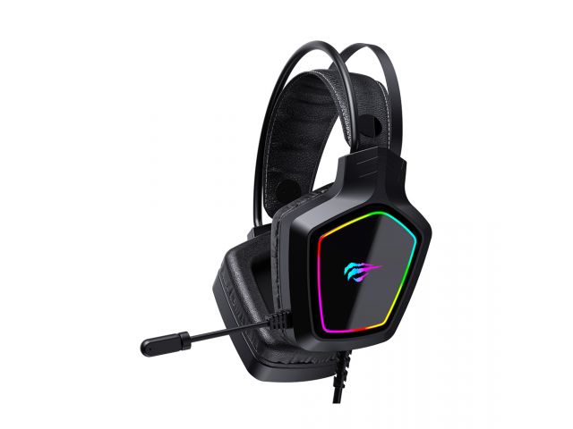 AURICULAR HAVIT GAMER RGB CON MICROFONO RETROILUMINADO CCABLE USB + 3.5MM