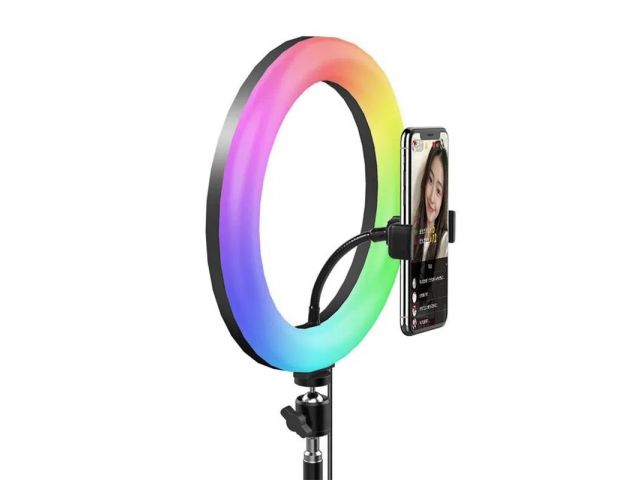 ARO SELFIE HAVIT CTRIPODE DE METAL CANILLO DE LUZ RGB