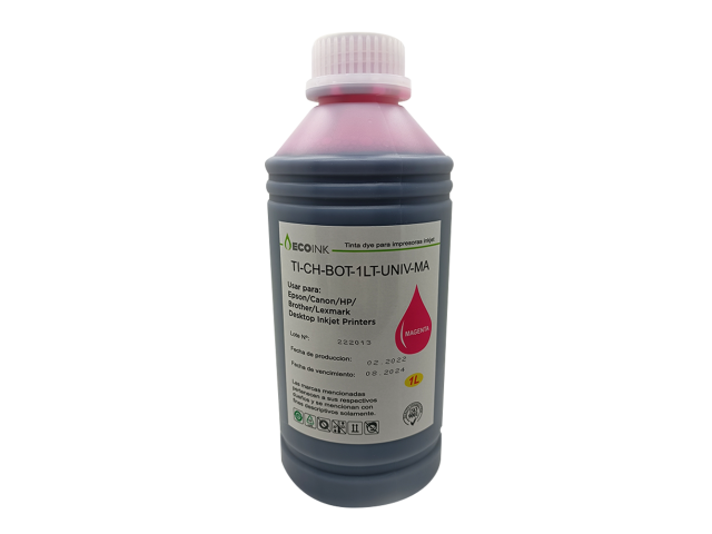 BOTELLA TINTA MAGENTA DE 1LT UNIVERSAL PBROTHER, EPSON, CANON Y HP