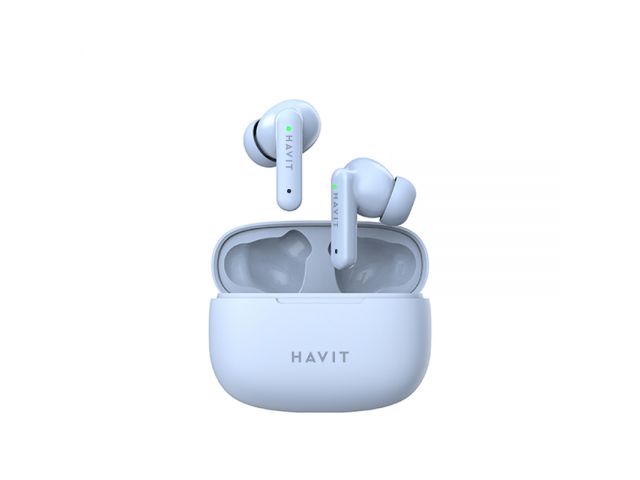 AURICULAR HAVIT INALAMBRICO CON BLUETOOTH 5.0 CONTROL TACTIL INTELIGENTE - BLUE