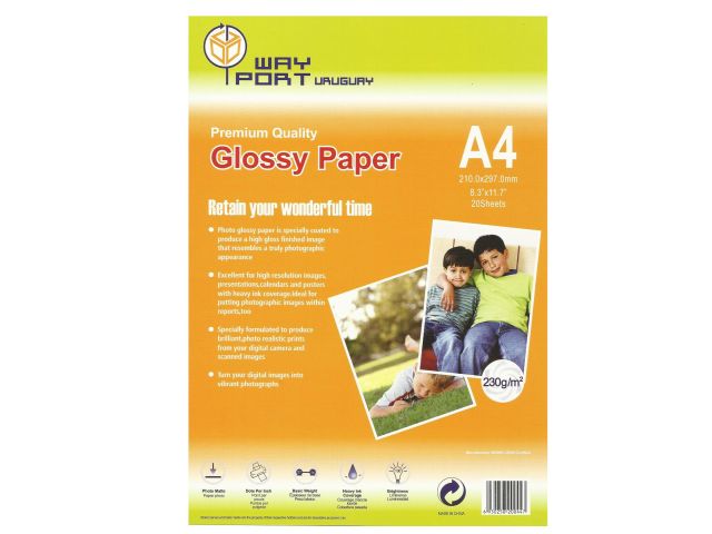 PAPEL WAYPORT TINTAS DYE 230 GR A4 X20