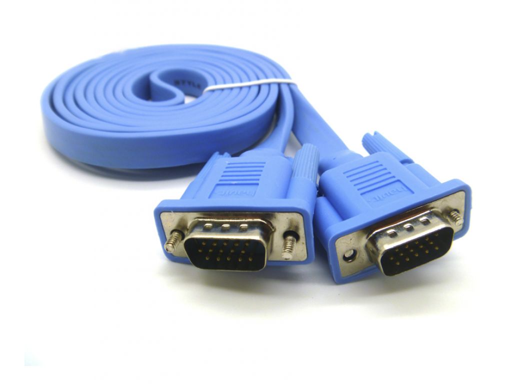 CABLE HAVIT VGA MACHO MACHO PLANO 1.8M