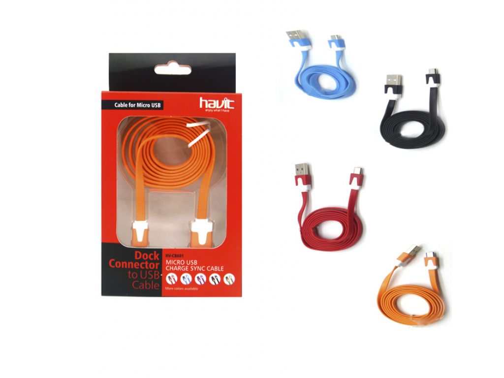 CABLE HAVIT PLANO USB A MICRO USB 