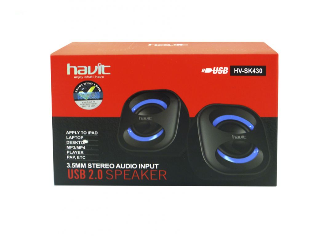 PARLANTE HAVIT CUADRADO USB P/LAPTOP/IPAD/MP3/MP4 ETC