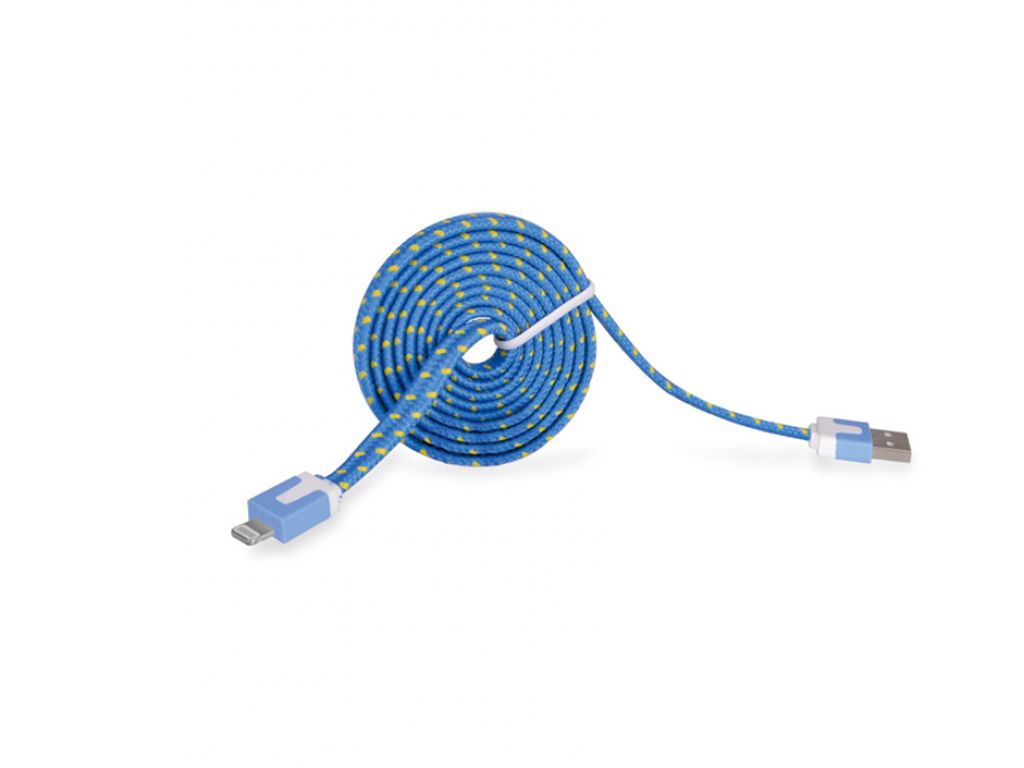 CABLE USB P/IPHONE 5 PLANO MALLADO 1MT