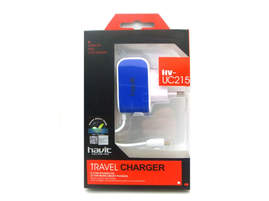 CARGADOR HAVIT PARA MICRO USB 1.2A A CONEXIN A 220V