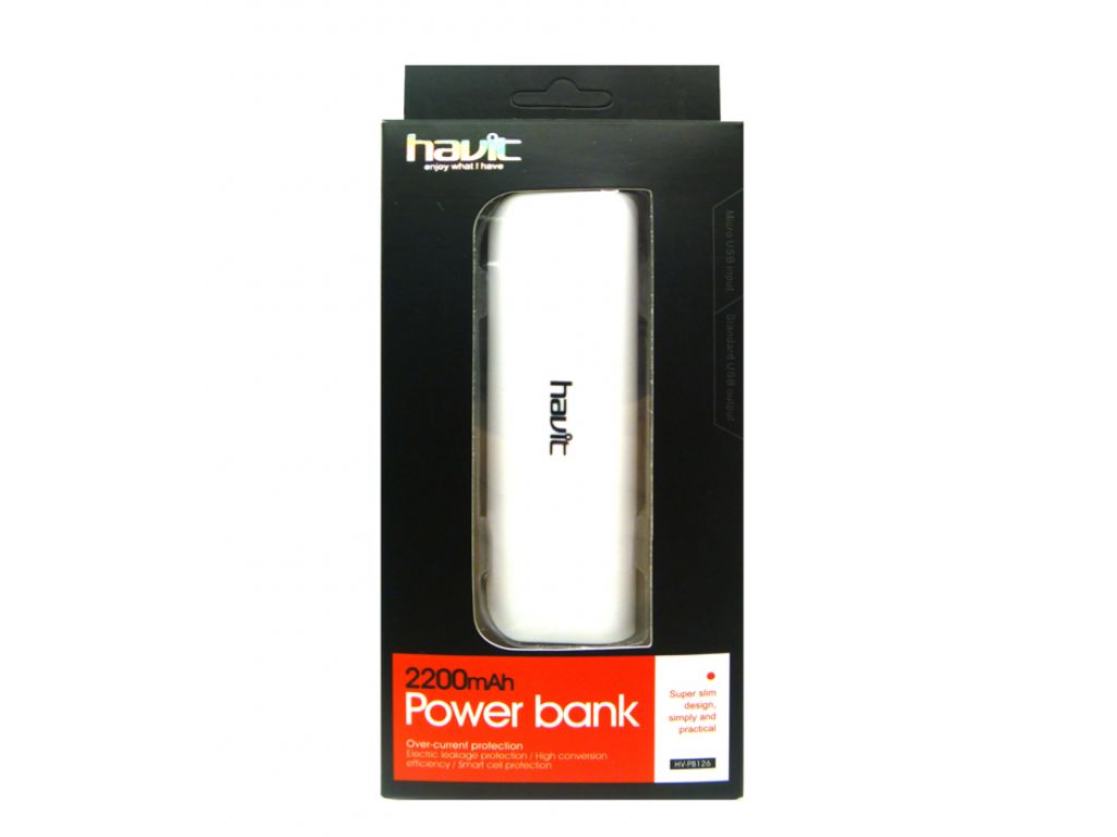 CARGADOR HAVIT DE EMERGENCIA 2200MAH CON CABLE MIRCO USB