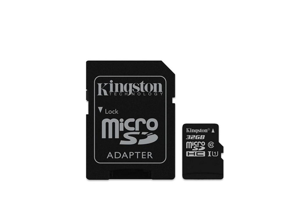 MEMORIA MICRO SD KINGSTON  DE 32 GB CLASE 10 CON ADAPTADOR