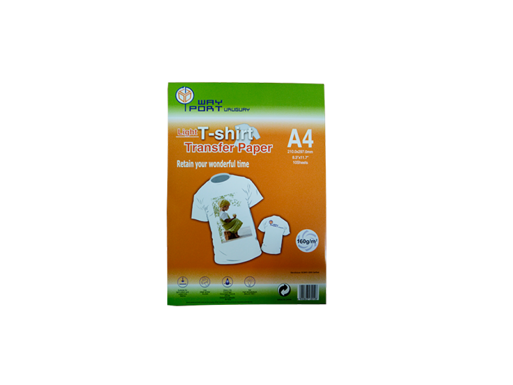PAPEL WAYPORT TRANSFER LIGHT P/TINTAS SUBLIMACION A4 X 10