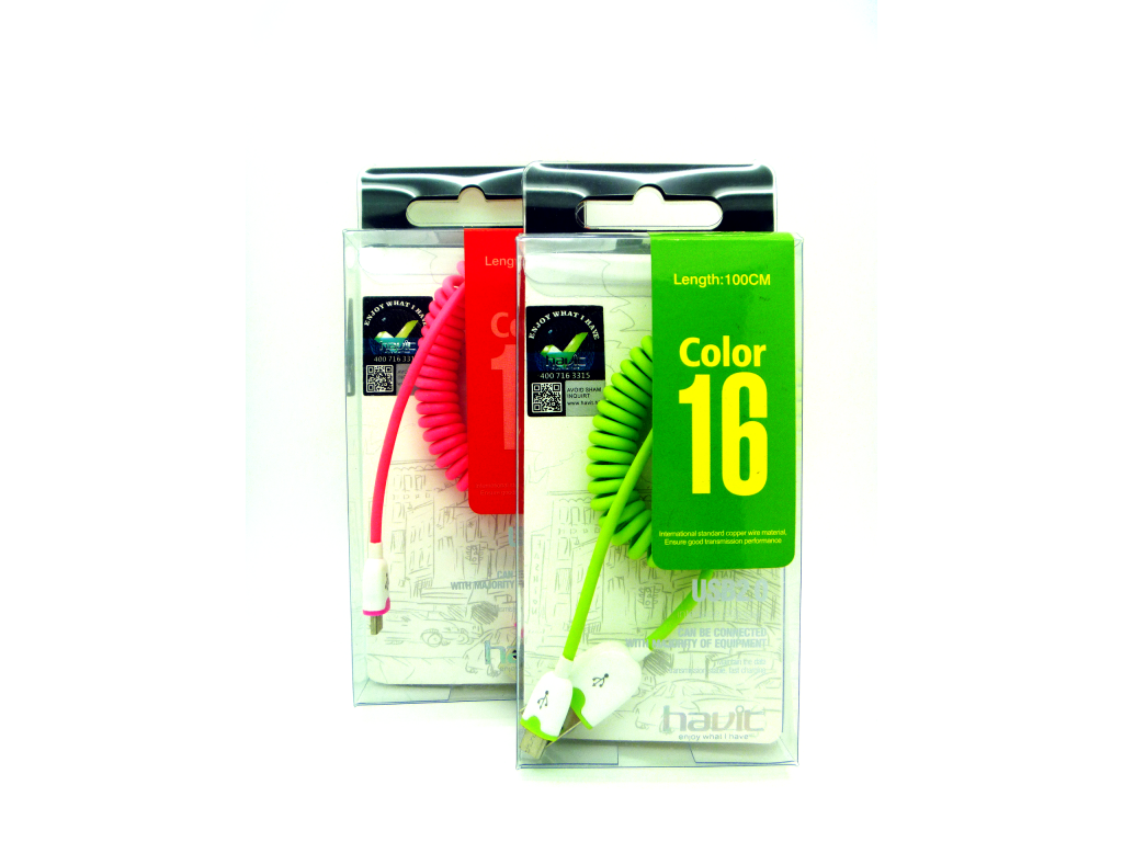 CABLE HAVIT USB 2.0 A MICRO USB - TIPO RULO -  HASTA 480 MB/S