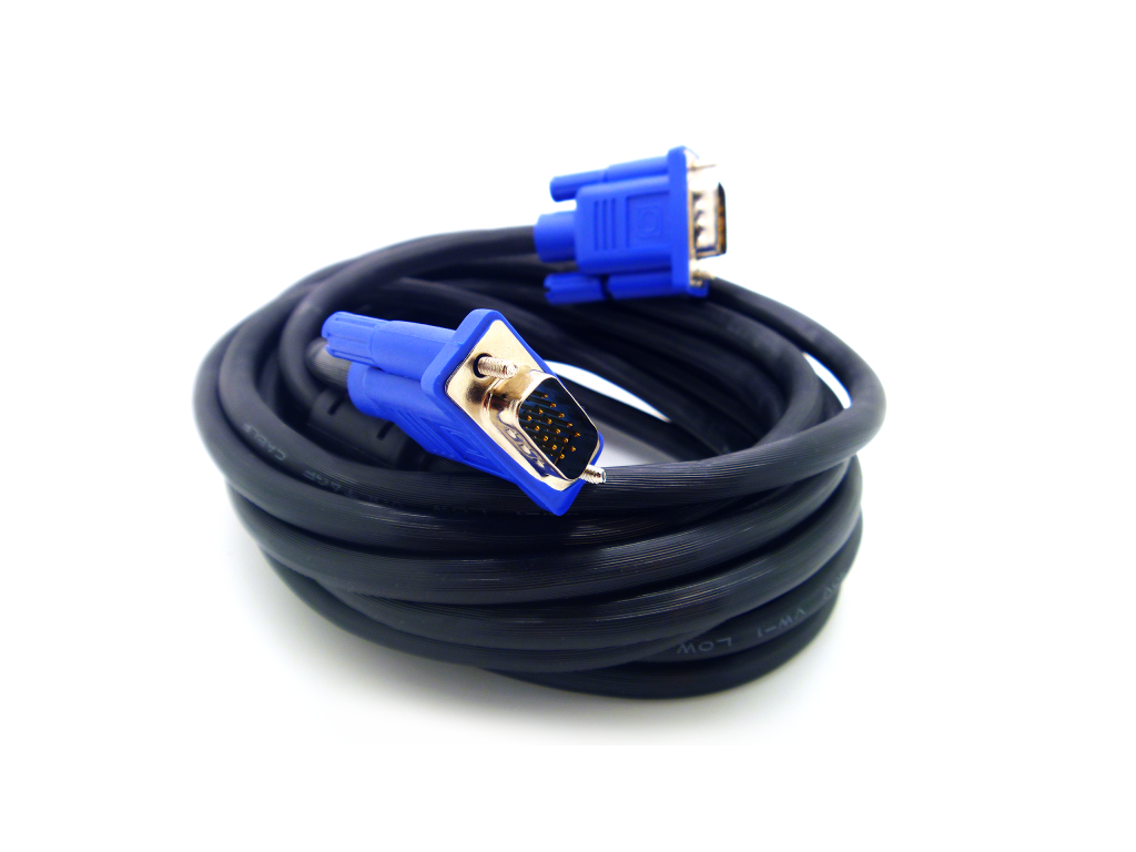 CABLE HAVIT 10M VGA MACHO MACHO DE 15 PINS