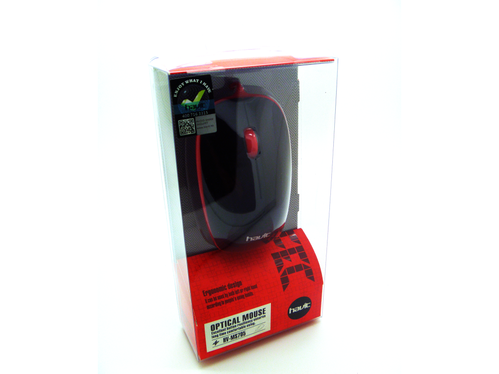 MOUSE HAVIT USB SLIM, 3 BOTONES, 1000 DPI