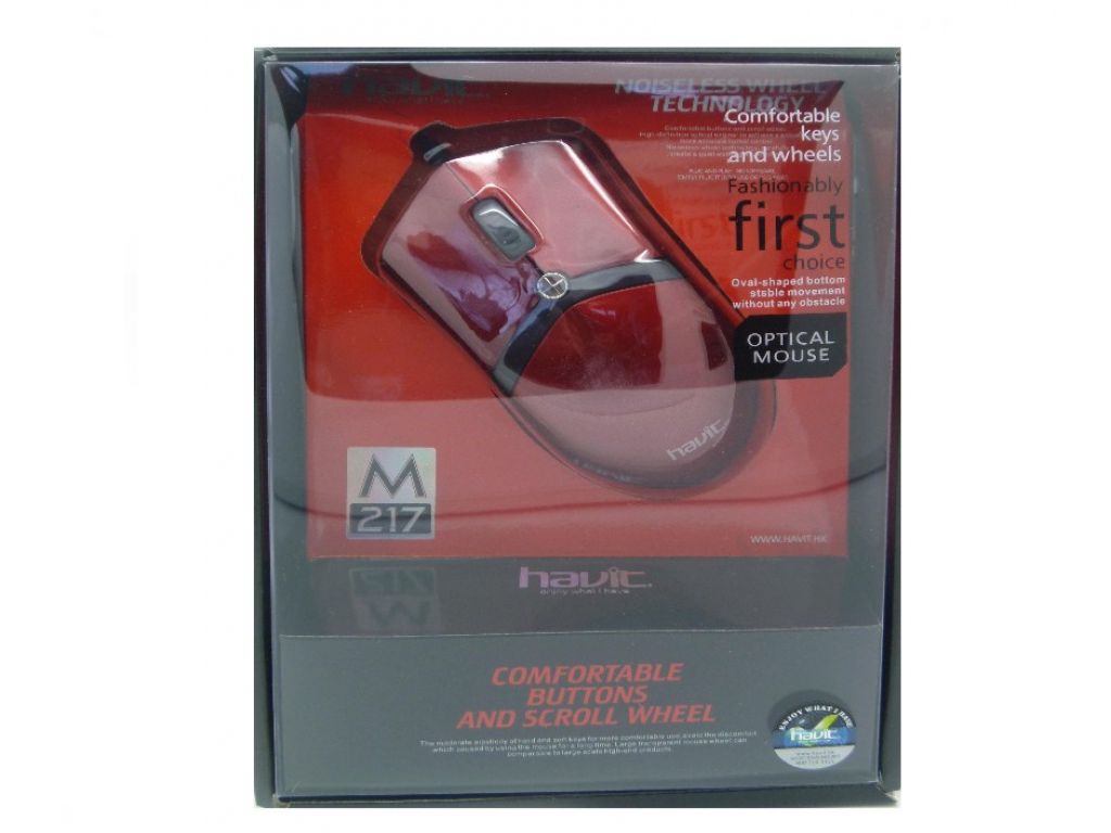MOUSE HAVIT USB, ERGOMETRICO C/CABLE VARIOS COLORES