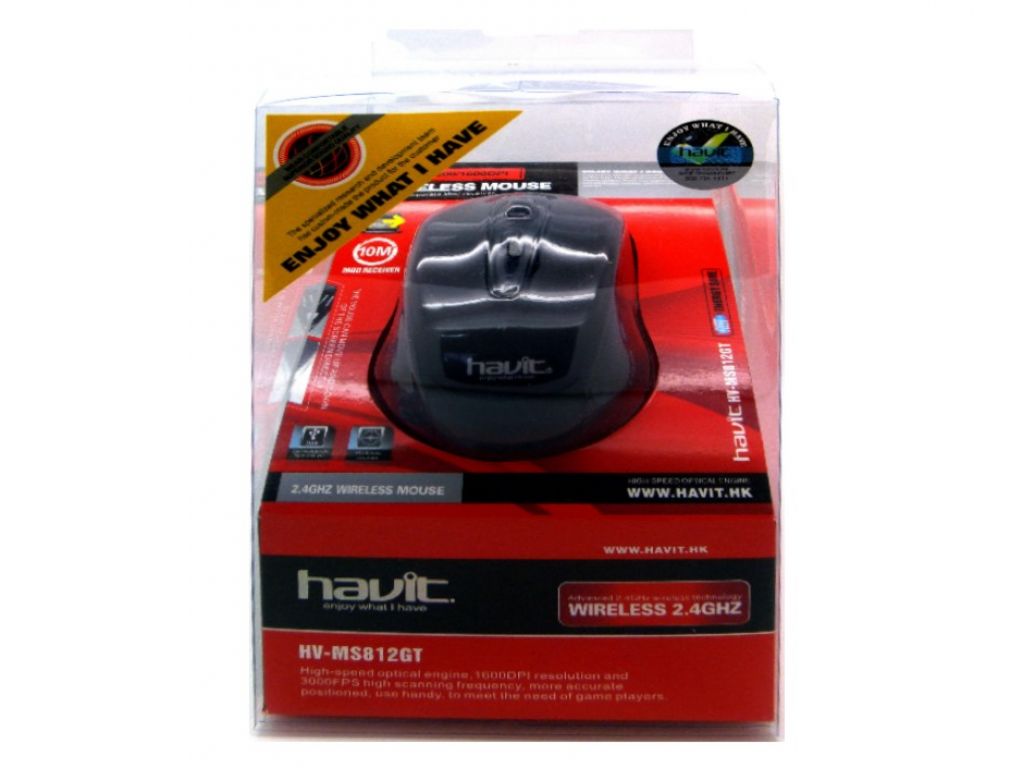 MOUSE HAVIT INAL�MBRICO CON BOT�N PARA EL CAMBIO DE RESOLUCI�N 800/1200/1600DPI Y BOTONES LATERALES