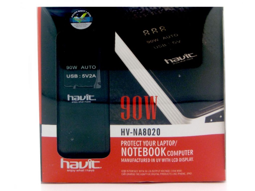 CARGADOR PARA LAPTOP HAVIT 90W DIGITAL