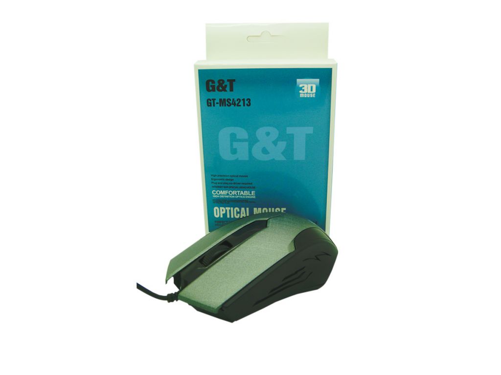 MOUSE GREENTREE USB CABLE DE 1.35M, 1000DPI