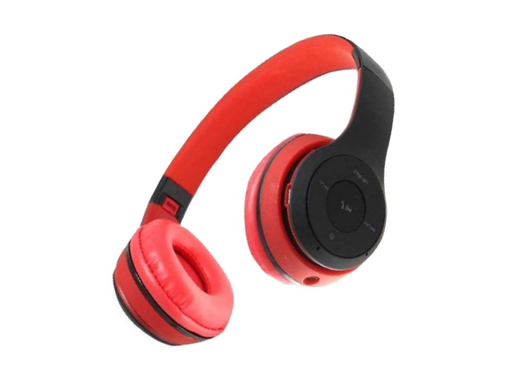 AURICULAR HAVIT CON VINCHA, INALAMBRICO CON BLUETHOOT ROJO Y NEGRO