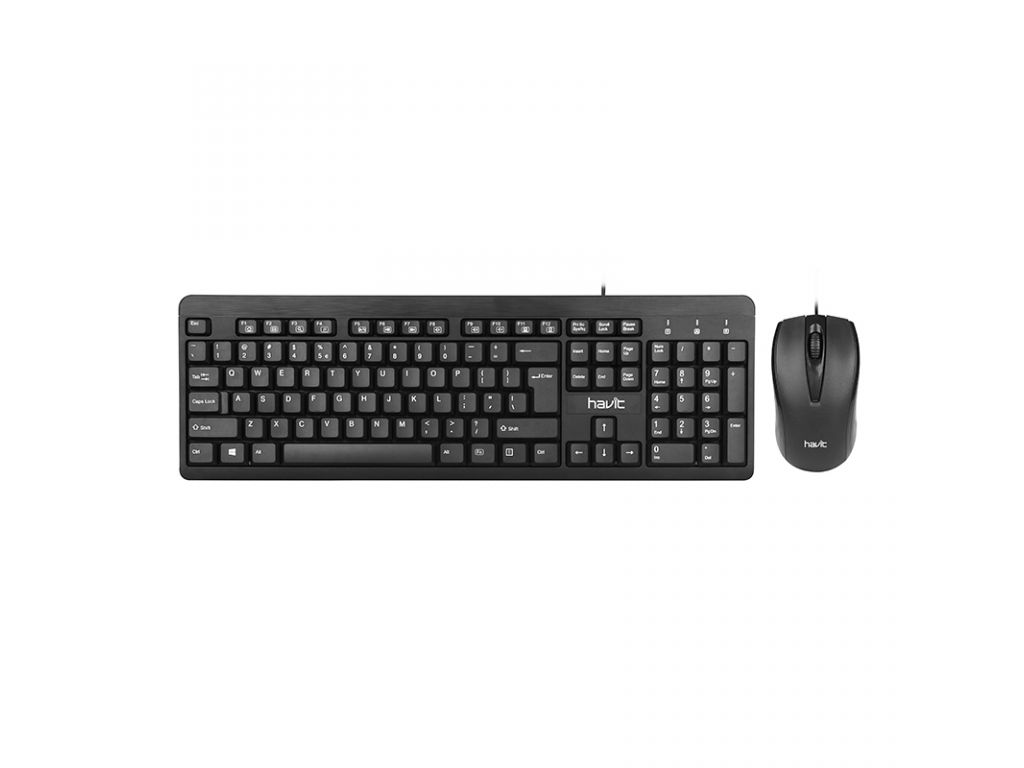 SET HAVIT DE TECLADO Y MOUSE USB, NEGRO