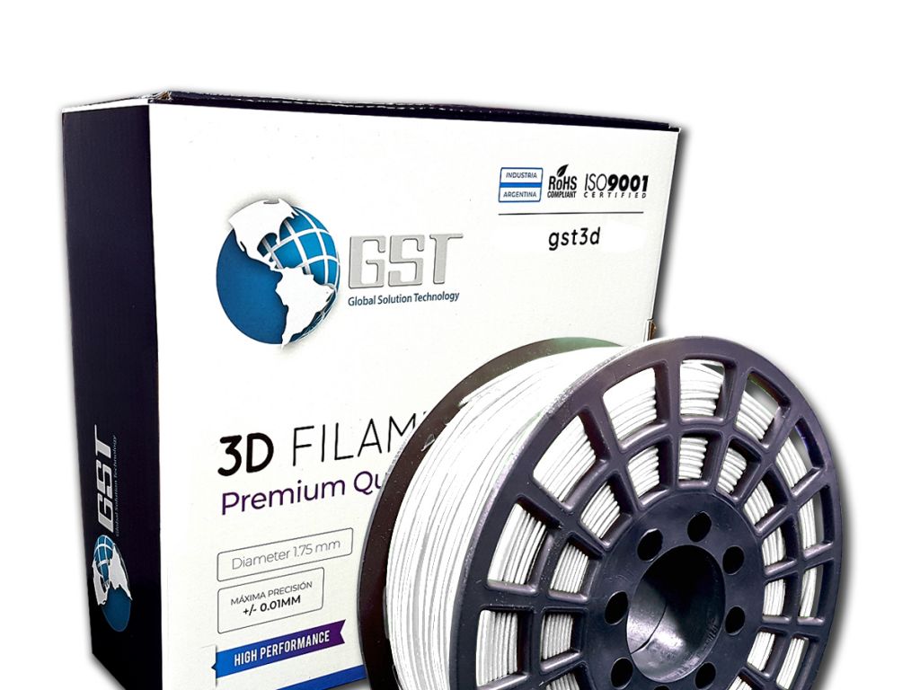 FILAMENTO P/IMPRESORA 3D PLASTICO DE 1.75 MM / 1KG WHITE