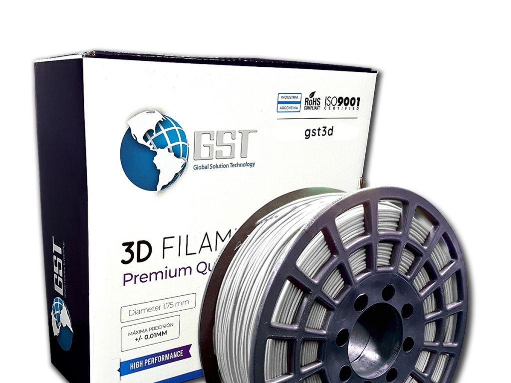 FILAMENTO P/IMPRESORA 3D PLASTICO DE 1.75 MM / 1KG SILVER