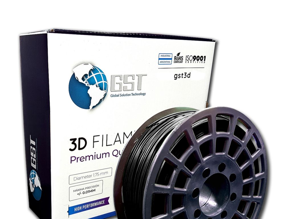 FILAMENTO P/IMPRESORA 3D PLASTICO DE 1.75 MM / 1KG BLACK
