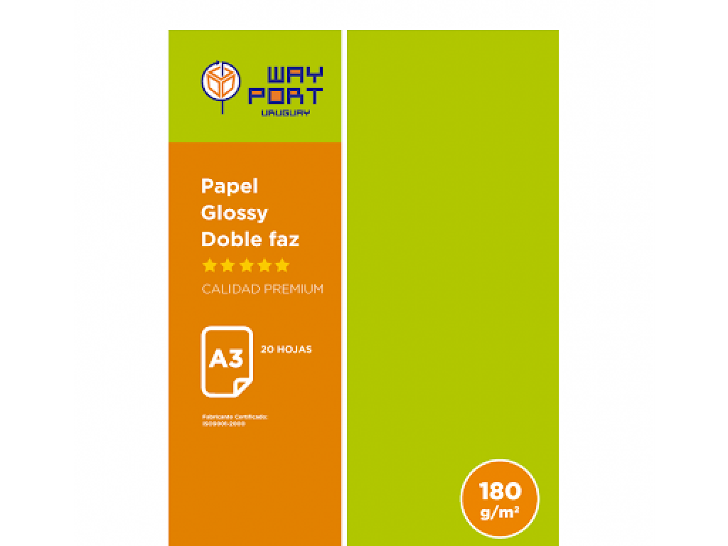 PAPEL NEUTRAL GLOSSY DOBLE FAZ 180GR A4 x 20