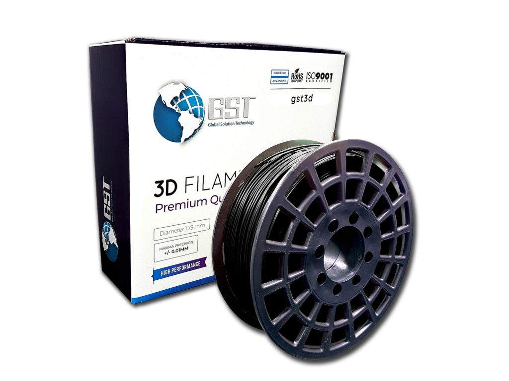 FILAMENTO P/IMPRESORA 3D PLASTICO DE 1.75 MM / 1KG BLACK