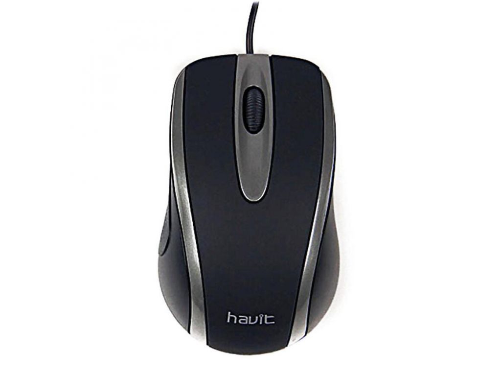 MOUSE HAVIT GREY 1000 DPI CABLE 1.35M