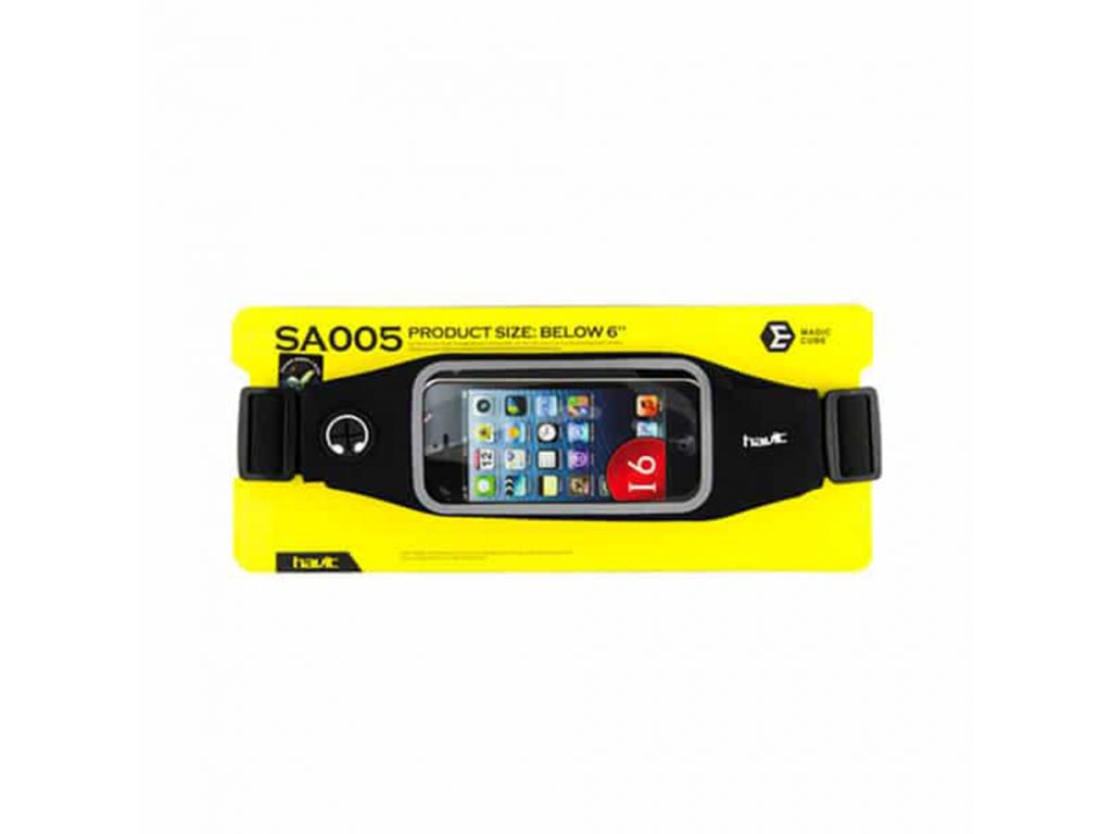 ESTUCHE DE CELULARES HAVIT PARA HACER DEPORTE, COLOR NEGRO