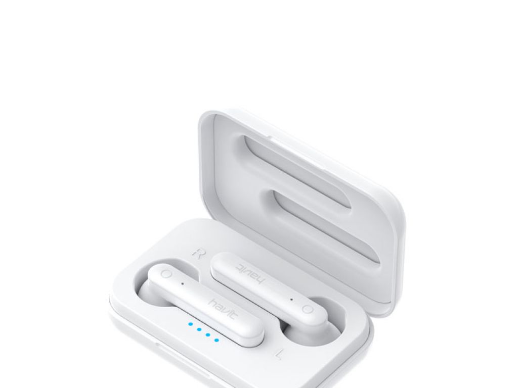 AURICULAR HAVIT INALAMBRICO CON BLUETOOTH 5.0 CONTROL TACTIL INTELIGENTE WHITE