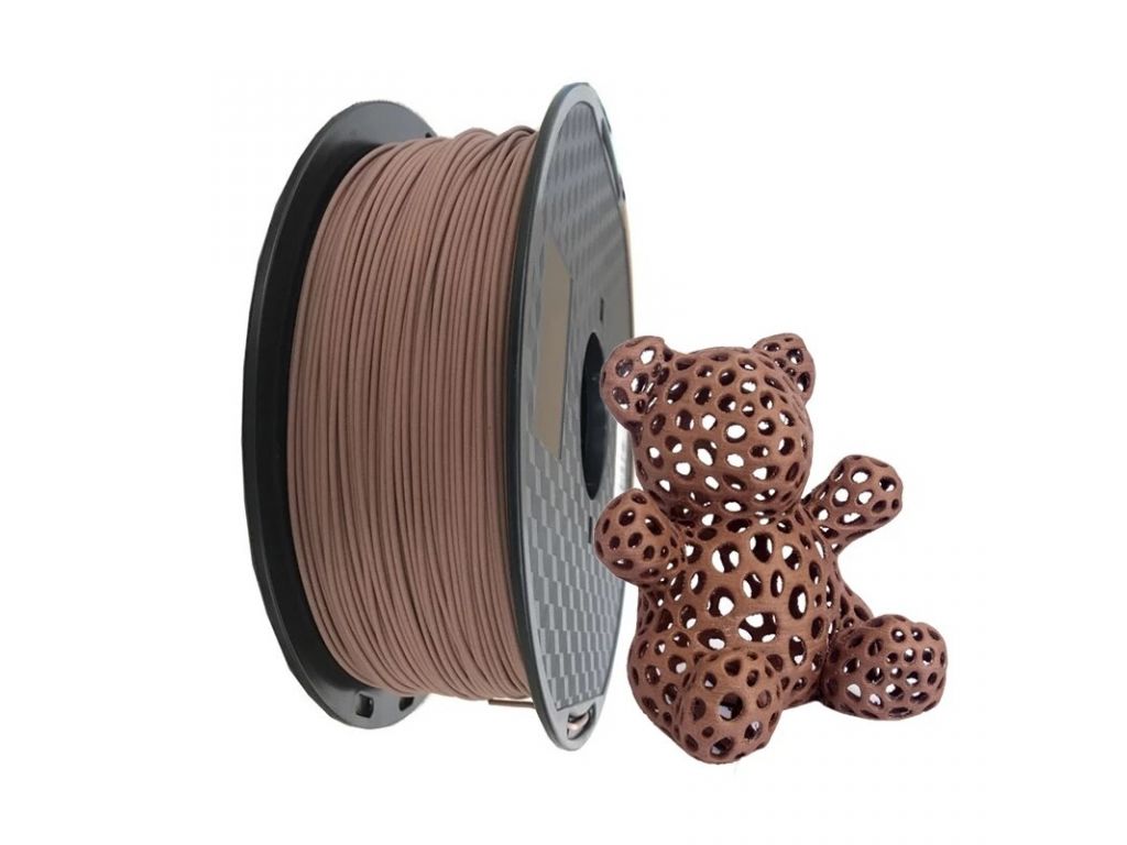 FILAMENTO P/IMPRESORA 3D PLA DE 1.75 MM / 1 KG MADERA OSCURO