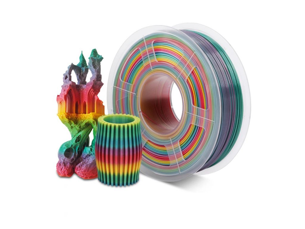 FILAMENTO P/IMPRESORA 3D PLA DE 1.75 MM / 1 KG RAINBOW