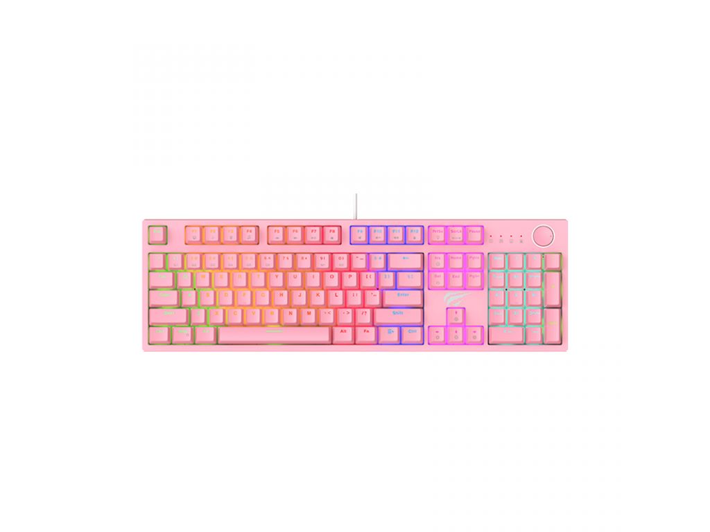 TECLADO MECANICO GAMER ROSA