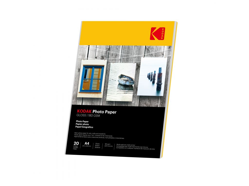 PAPEL KODAK SUPER GLOSSY PREMIUM 180 GR A4 X 20