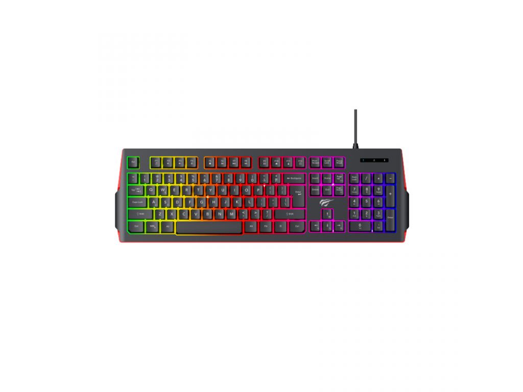 TECLADO HAVIT GAMER RETROILUMINADO MULTIFUNCION CON CABLE USB 1.5 M 467*197*27 MM