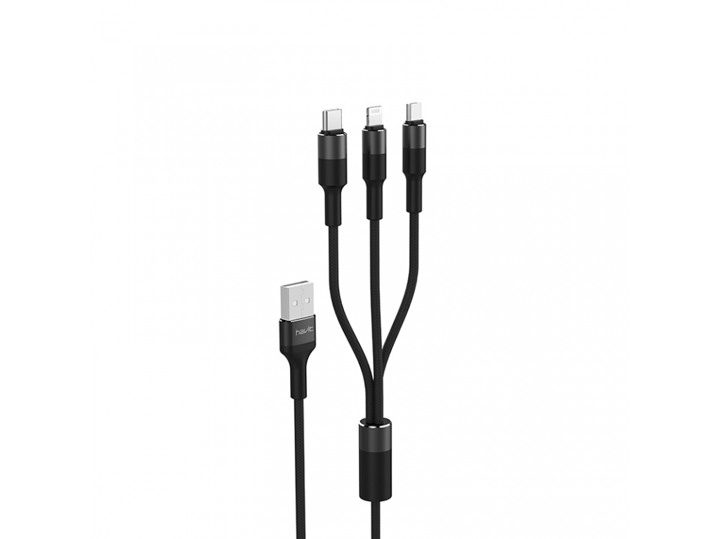 CABLE HAVIT USB A TIPO C/ MICRO USB/ IPHONE