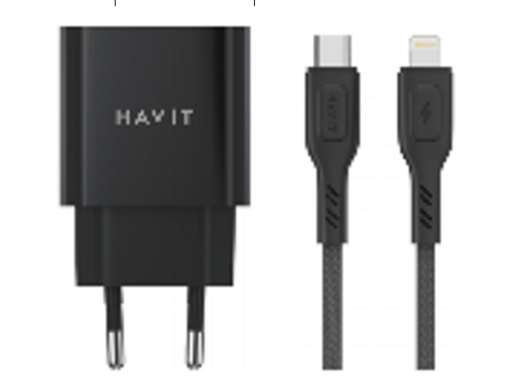 CARGADOR HAVIT USB TIPO C A LIGHTNING IPHONE